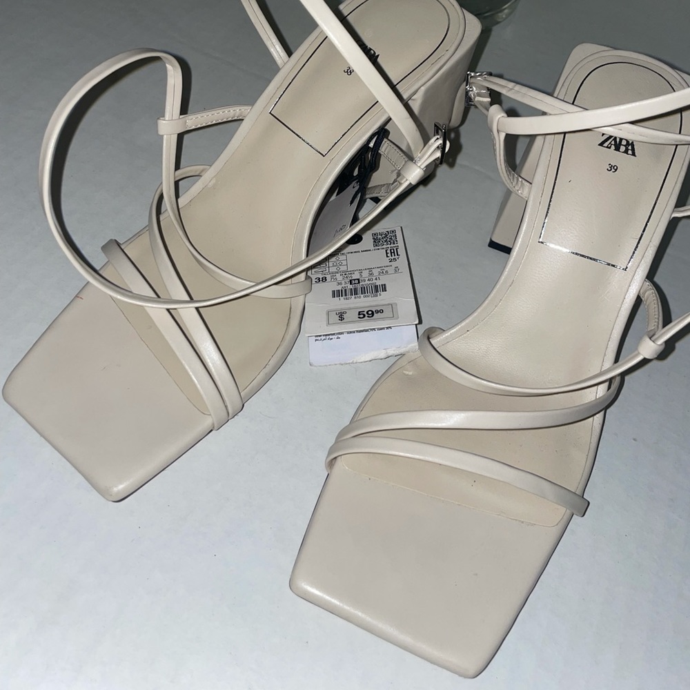 Zara High Heeled Strappy Sandals - Picture 3 of 4